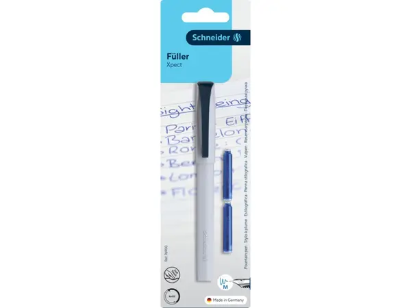 Blister Stilou Schneider Xpect Vivaz + 2 patroane cerneala,penita M, corp gri