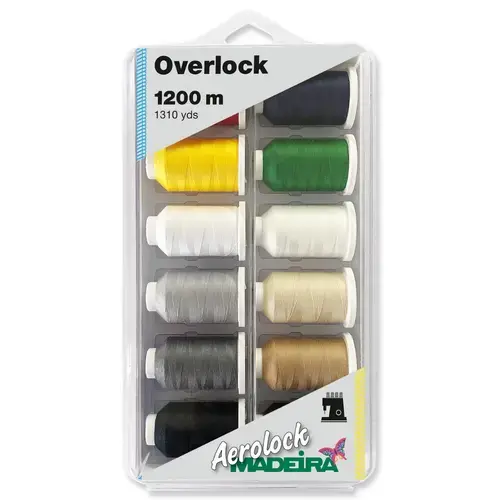 Blisterbox 12 papiote ata de surfilat Aerolock No.125 Madeira 8098