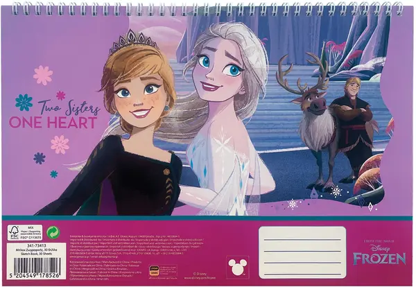 Bloc de desen cu spirală GIM Frozen - A4, 30 coli