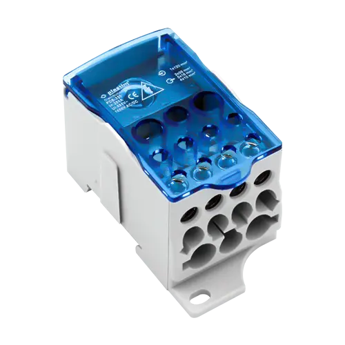Bloc de distribuție electrică 500A, intrare 8×24 mm², Plastim PDB500