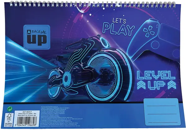 Bloc de schițe cu spirală Back Me Up Secret Signal - 30 foi