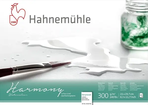 Bloc de schițe Hahnemuhle Harmony - A4, hârtie presată la cald, 12 coli
