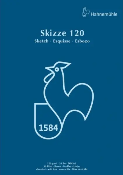 Bloc de schițe Hahnemuhle Skizze 120 - A5, 50 de coli