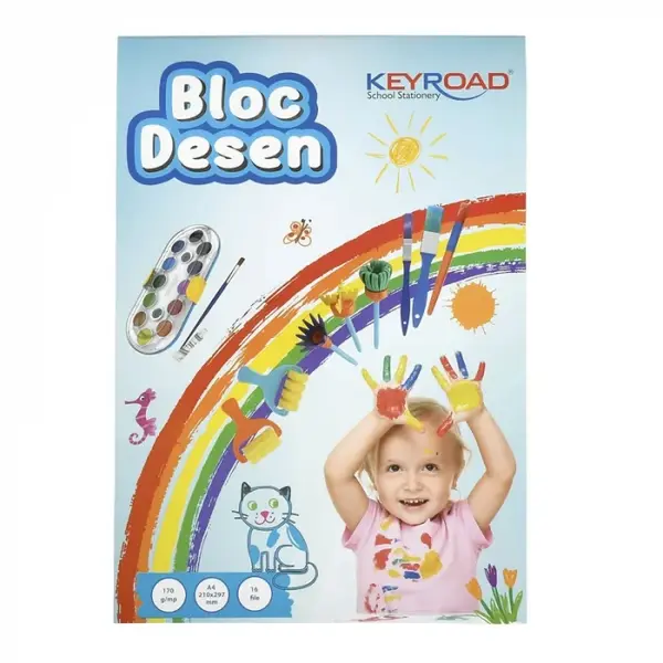Bloc desen, A4, 170 g,16 file,Keyroad