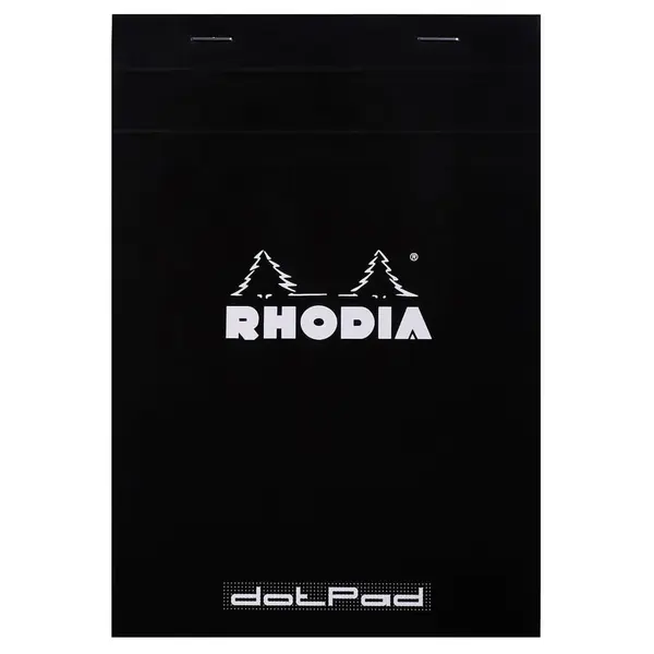 Bloc notes A5 80 file capsat liniatura punctata Rhodia Coperta neagra