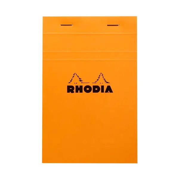 Bloc notes A5 80 file capsat matematica Rhodia Coperta portocalie