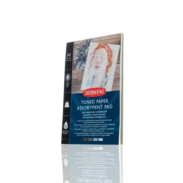 Bloc pentru desen Derwent Proffesional, A5, 20 coli, 120 gsm, hartie in 4 culori Bloc pentru desen Derwent Proffesional, A5, 20 coli, 120 gsm, hartie in 4 culori