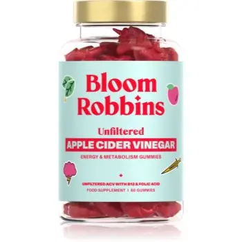 Bloom Robbins Energy & Metabolism Gummies Apple Cider Vinegar capsule moi masticabile pentru o bună digestie