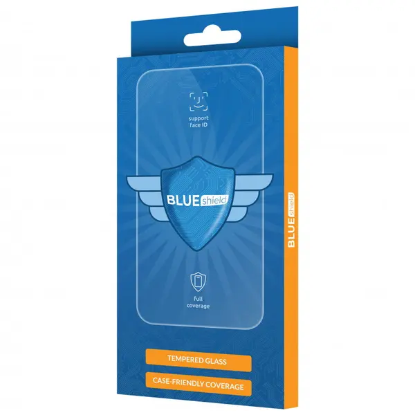 Blue Shield Folie de protectie Ecran BLUE Shield pentru Apple iPhone 13 Pro / 13, Sticla Securizata, Full Glue, Case Friendly