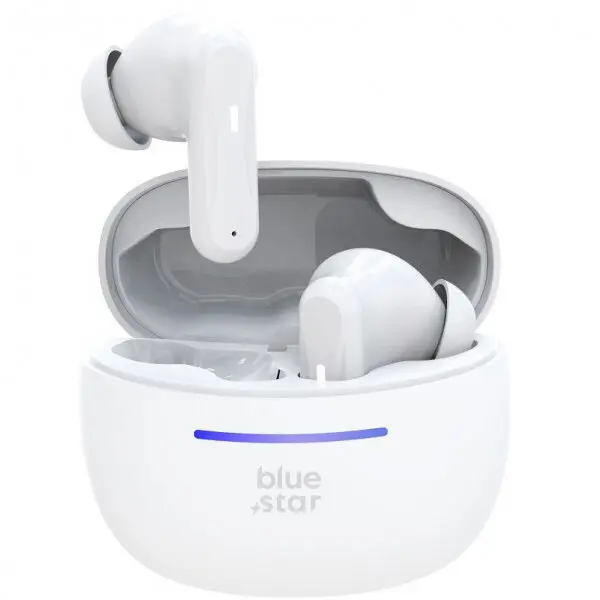 Blue Star Handsfree Bluetooth Blue Star BK44, TWS, Alb