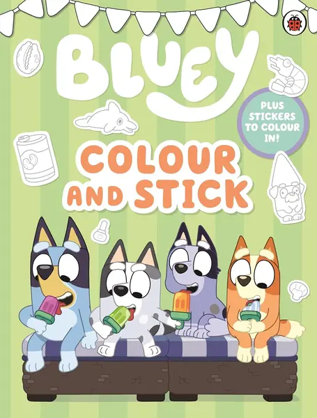Bluey: Colour and Stick (A Colouring-In Sticker Book)