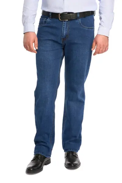 Blugi barbatesti clasici Atlas, albastru inchis (Marime pantalon: W37)