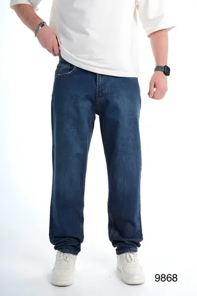 BLUGI BĂRBAȚI DENIM RELAXED FIT JOGGER CLASSIC DARK-BLUE BGAS1169(9868) (MĂRIME: 38)