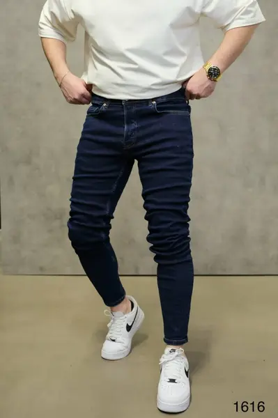 BLUGI BARBATI SKINNY FIT – DARK BLUE CLEAN ESSENTIAL (MĂRIME: 36)