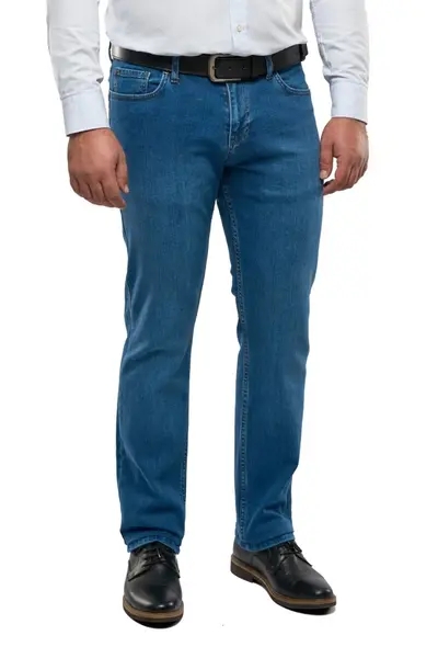Blugi barbati Slim Fit, Ryder, albastru sage (Marime pantalon: W30)