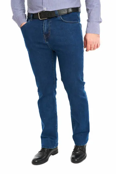 Blugi clasici barbati, regular, Timeless Comfort, albastru