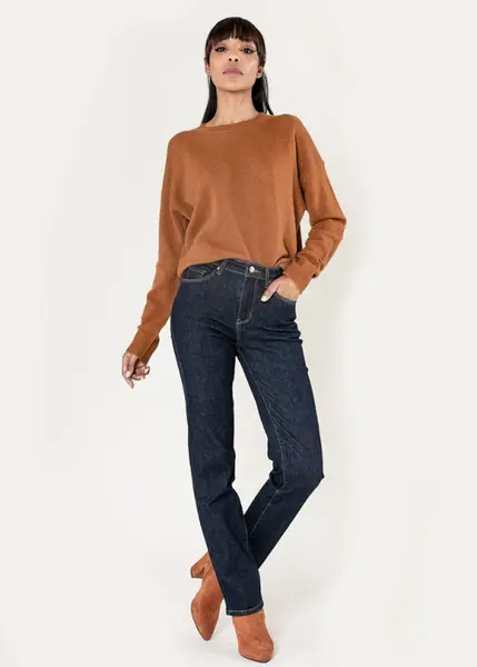 Blugi Dama Albastru inchis Straight Nina Carter P517-18 M9