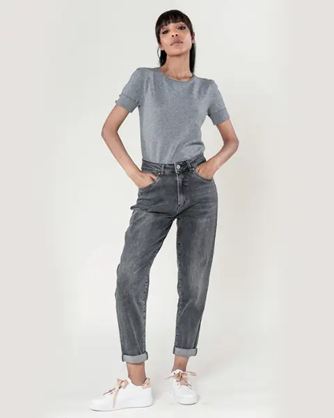 Blugi dama Mom Fit Nina Carter Gri P502-17 M8