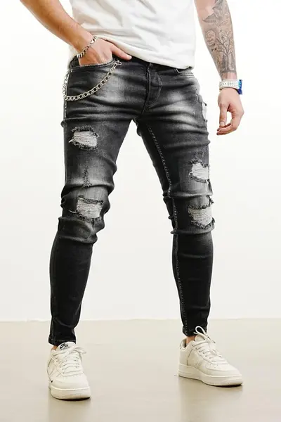 BLUGI MVP CU PETICE SLIM FIT BLACK BGAS1138(9771) (MĂRIME: 33)