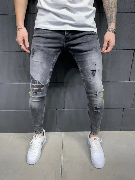 BLUGI SLIM FIT STRIPED YELLOW COD : BGAS559(5570-1) (MĂRIME: 30)