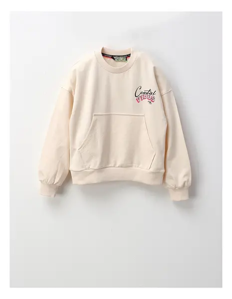 Bluza Coastal VIBES, crem