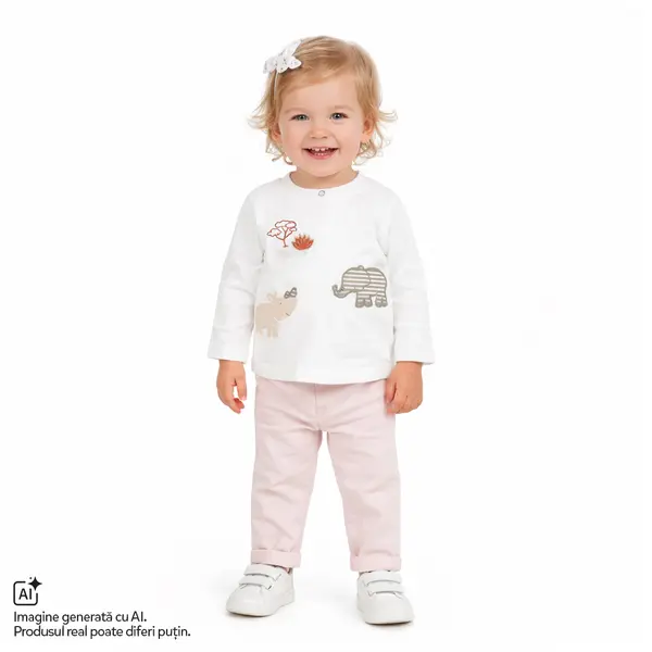 Bluza copii Chicco, Alb cu model, 01376-70MFCO