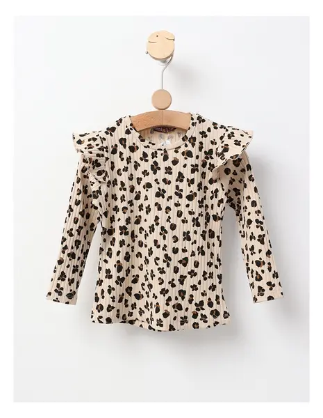 Bluza cu Animal Print, model bej