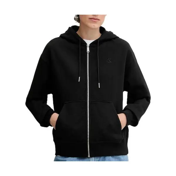 Bluza cu fermoar Calvin Klein ARCHIVE LOGO FRENCH TERRYFZ HOO