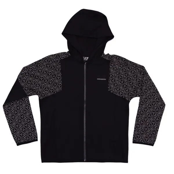 Bluza cu fermoar EA7 TRAIN GRAPHIC SERIES BOY HOODIE FZ COFT MONOGRAM LOGO