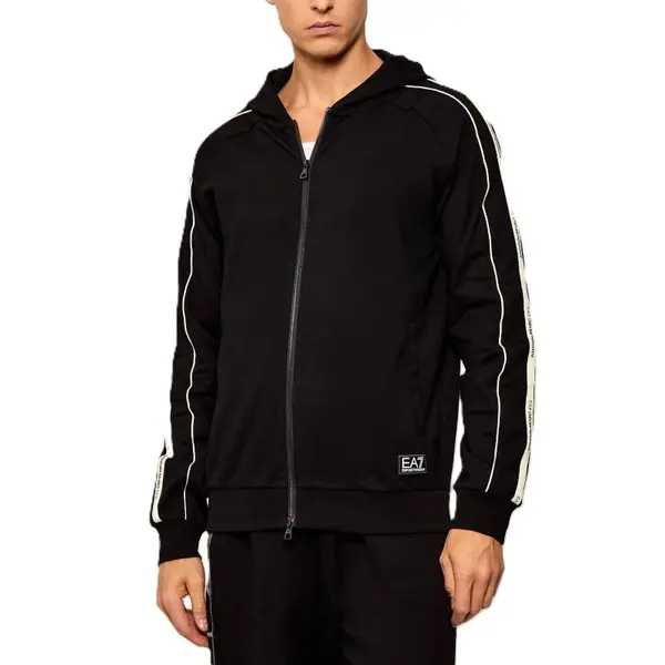 Bluza cu fermoar EA7 TRAIN LOGO SERIES M TAPE HOODIE FZ