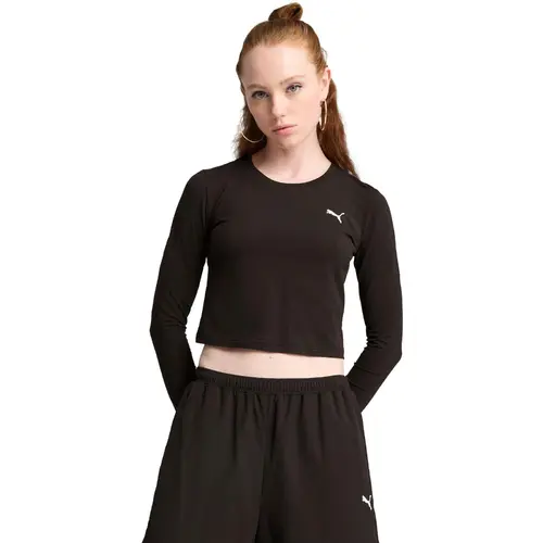 Bluza femei Puma Wardrobe Ess Longsleeve Baby Tee 62976101