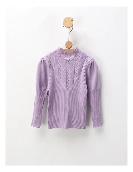 Bluza fetite maneci bufante Sonia mov