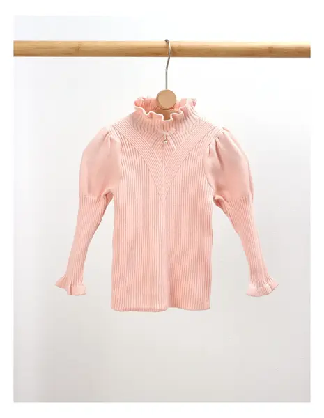 Bluza fetite maneci bufante Sonia roz