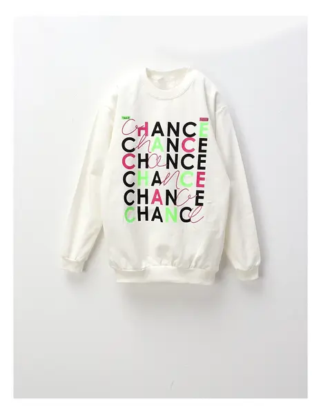 Bluza flausata Chance, alb