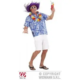 Bluza hawaii albastra