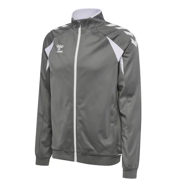 Bluza hummel CORE 2.0 POLY ZIP - 1299 STEEL GRAY/WHITE, XXL