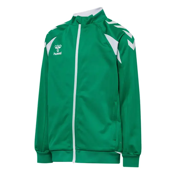Bluza hummel CORE 2.0 POLY ZIP COPII - 6129 JELLY BEAN/WHITE, 128