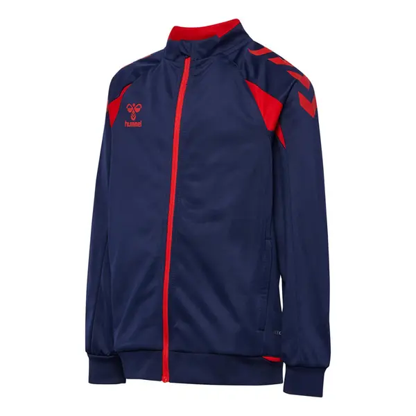 Bluza hummel CORE 2.0 POLY ZIP COPII - 7276 Marine/true red, 152