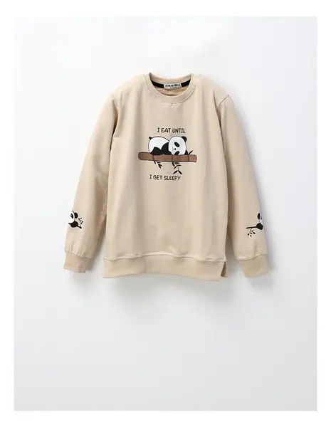Bluza I EAT UNTIL fetite, crem