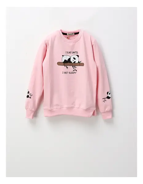 Bluza I EAT UNTIL fetite, roz