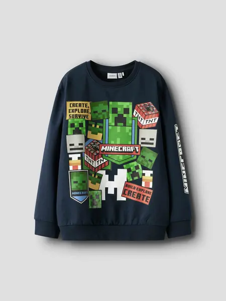 Bluza Nkmneven Minecraft Nreg Sweat Bru Bfu