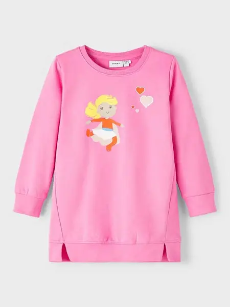 Bluza Nmfliva Sweat Tunic Box Bru