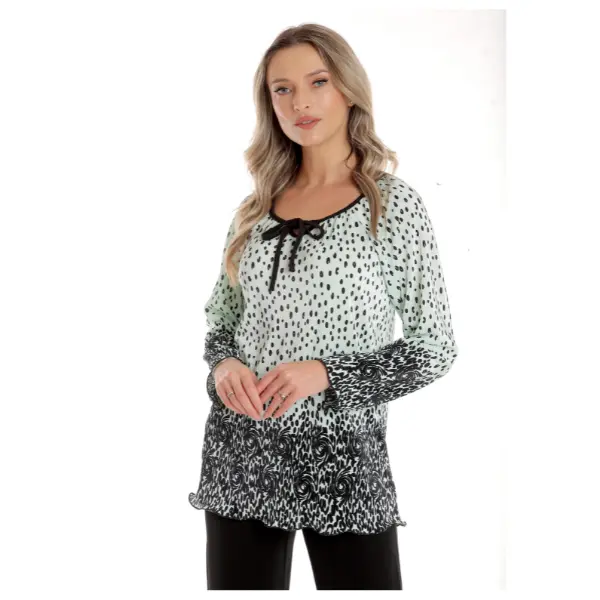Bluza snur CP25026 vernil & negru, Cesy | marimea S