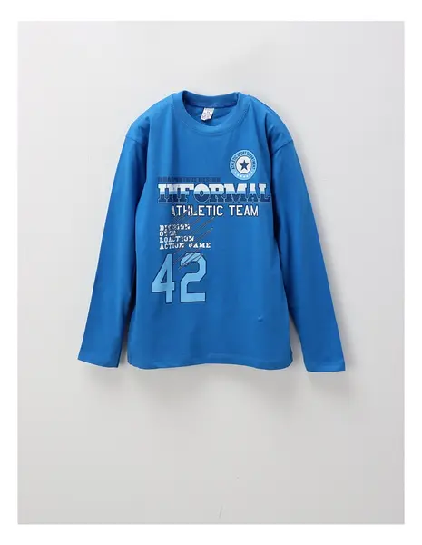 Bluza subtire Athletic Team, albastru