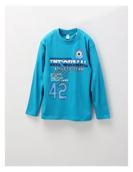 Bluza subtire Athletic Team, turcoaz