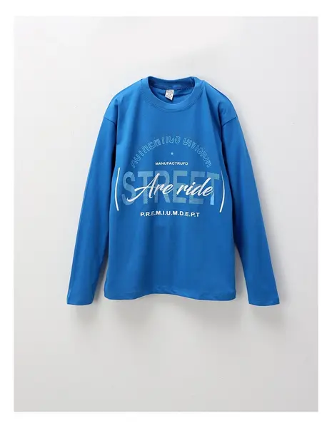 Bluza subtire Street Ride, albastru