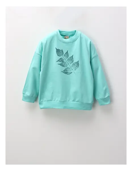 Bluza Sweet Leaf, turcoaz
