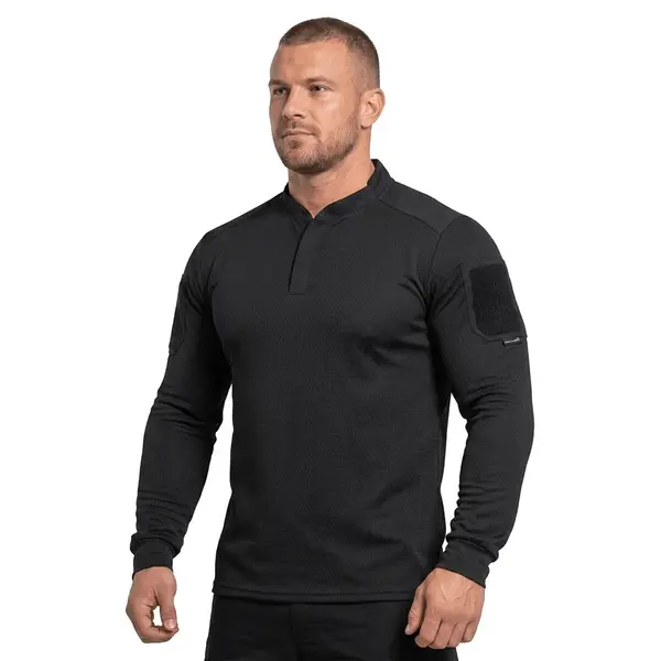 Bluza Tactica Pentagon Squad Force Rugby Shirt - NEGRU / XS-S
