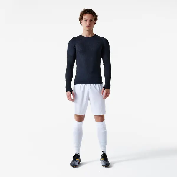 Bluză termică pentru fotbal fără cusături Keepdry negru