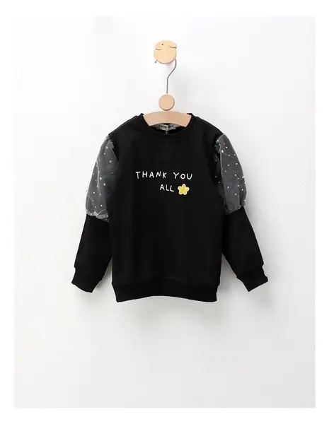 Bluza Thank You All, negru